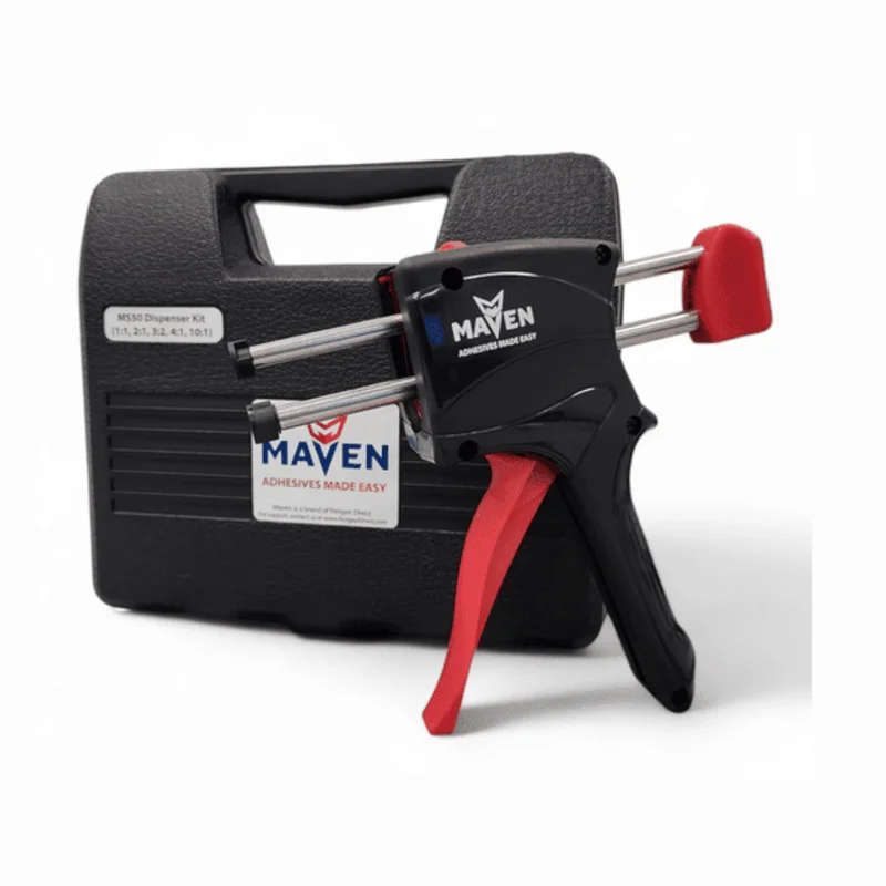 Maven MS50 Dispensing Gun Kit with Case for 50ml Epoxy and Adhesives (All Ratios: 1:1, 2:1, 3:2, 4:1, 10:1 ratios)