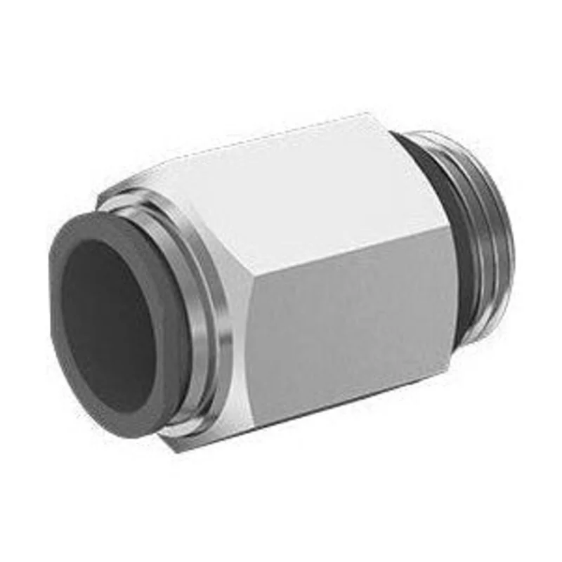 Maven Replacement Parts - Push To Connect Fitting 3/8 NPT to 1/2 Inch OD for Material Pick-up Tube on Underside of Lid - Nickel-Plated Brass