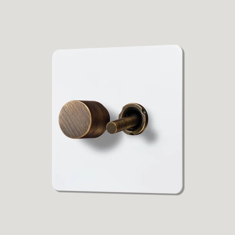 MAXWELL 2G Paintable Mixed Switch 1Toggle/ 1Dimmer - Antique Brass
