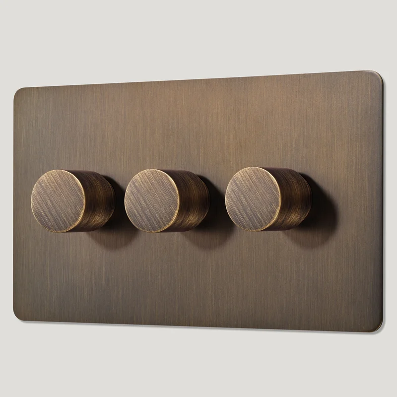 MAXWELL 3G Smooth Dimmer Light Switch - Antique Brass