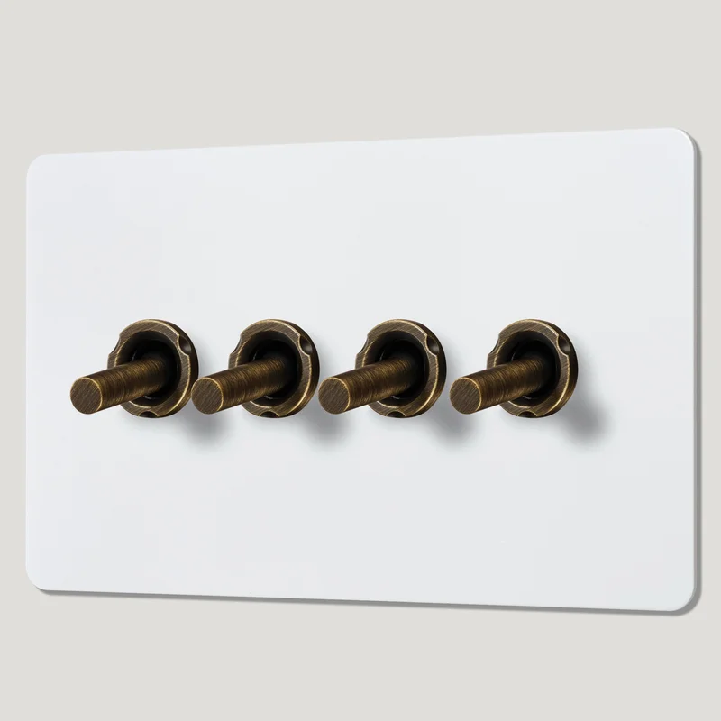MAXWELL 4G Paintable Toggle Switch - Antique Brass