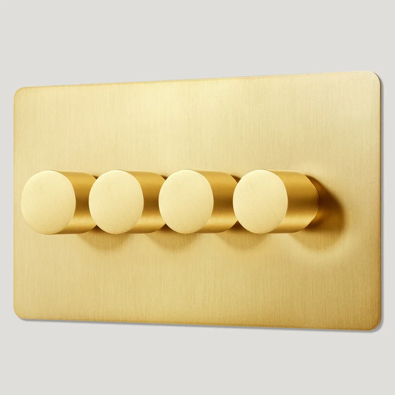 MAXWELL 4G Smooth Dimmer Light Switch - Brass