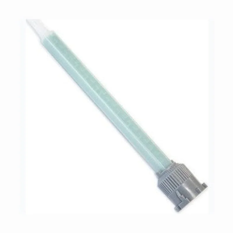 MedMix MBQ 05-24L Gray-Inlet Mixing Nozzle - Green 4.5-inch 24-Element Square Quad-for 50ml Gray-Cap Cartridges (1:1 & 2:1 ratio)