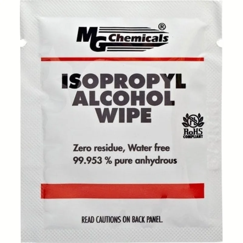 MG Chemicals Alcohol Wipes - Larger 5x6-inch size