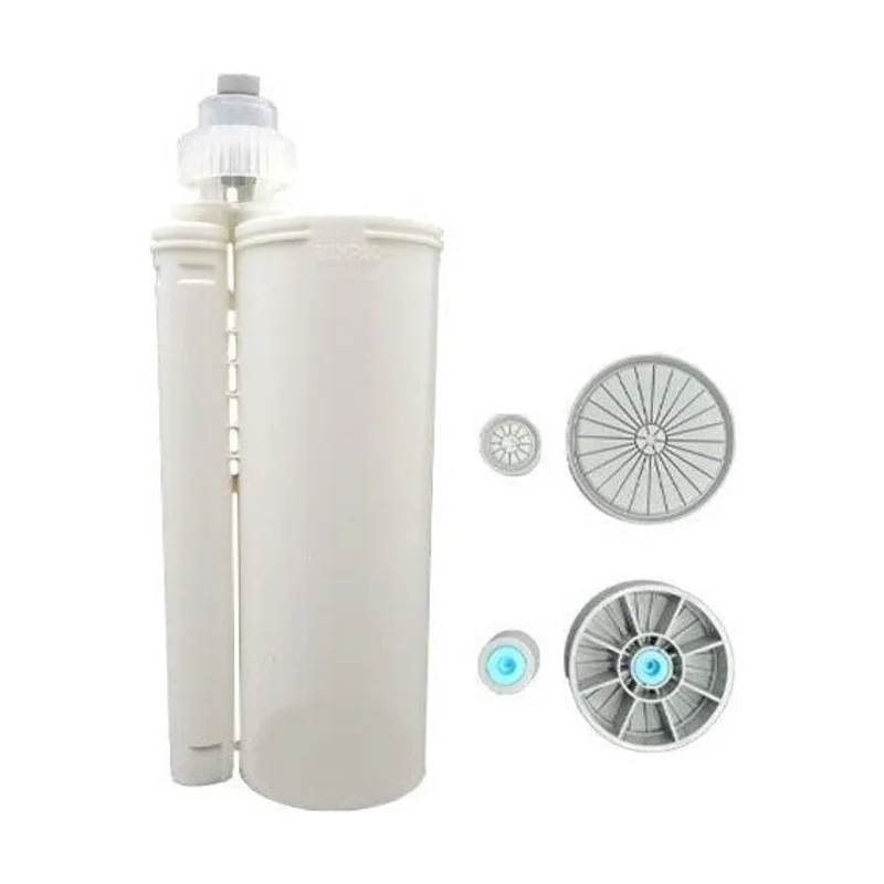 MixPac 490ml F-System 10:1 ratio Empty PP Cartridges (made with PP plastic), includes Pistons and Sealing Cap (PP plastic version for epoxies, urethanes, etc)