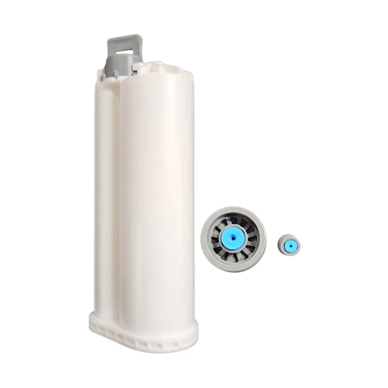 MixPac 50ml Empty 10:1 Ratio S-System RoundBack (B-System with S-Flange) 2-Part Cartridges with sealing cap & pistons (PBT Plastic, optimized for MMA Materials)