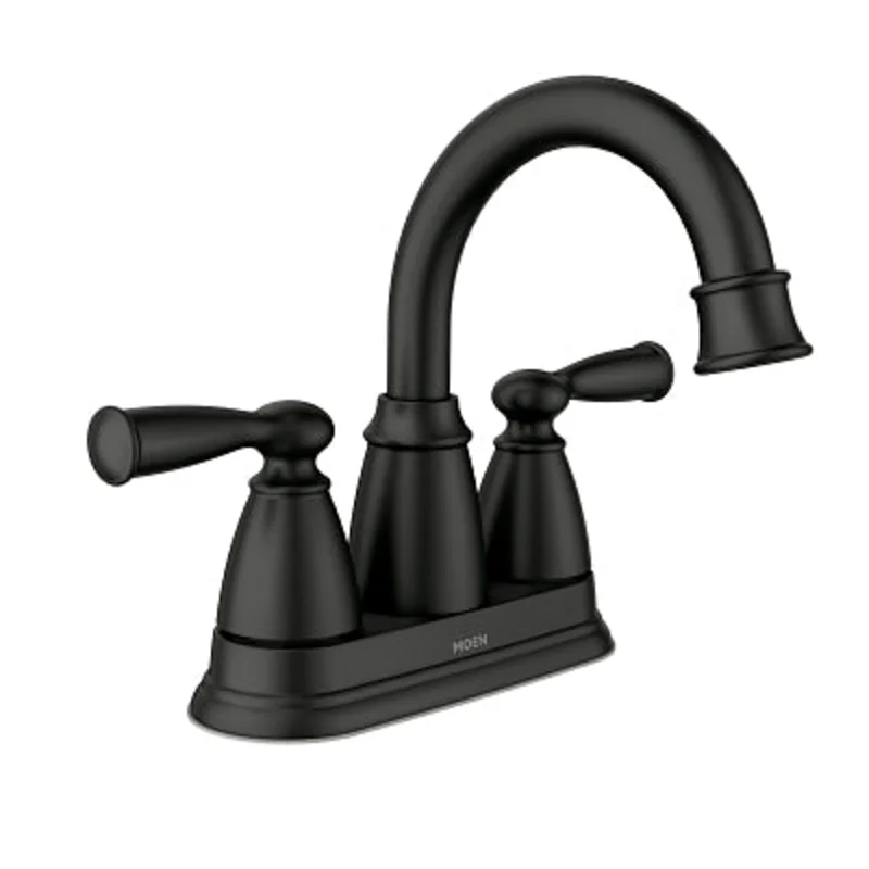 Moen Banbury Two-handle Centerset Bathroom Sink Faucet Matte Black