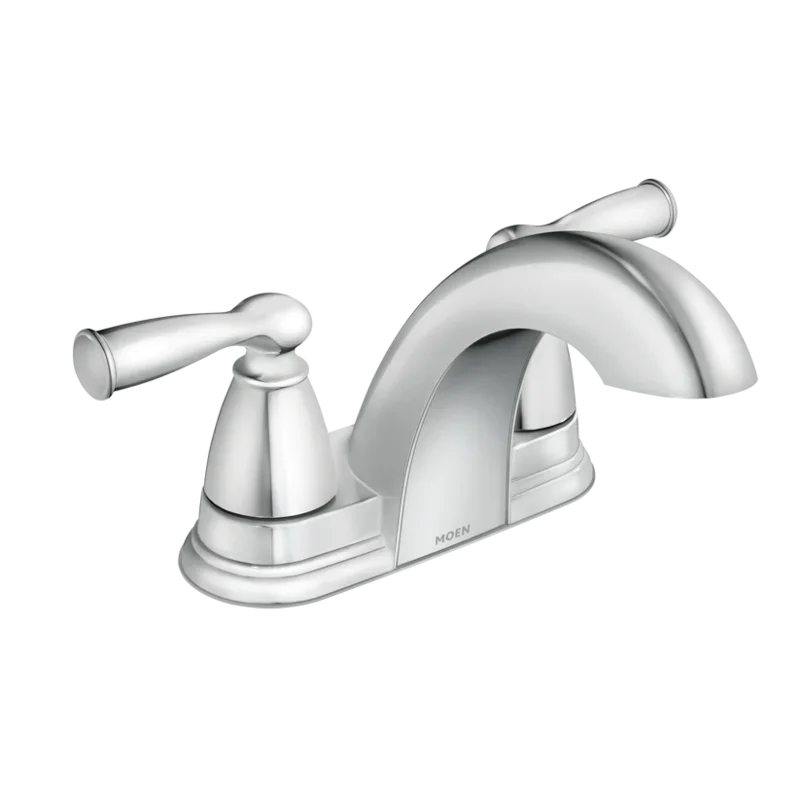 Moen Banbury Two-Handle Low Arc Bathroom Faucet Chrome