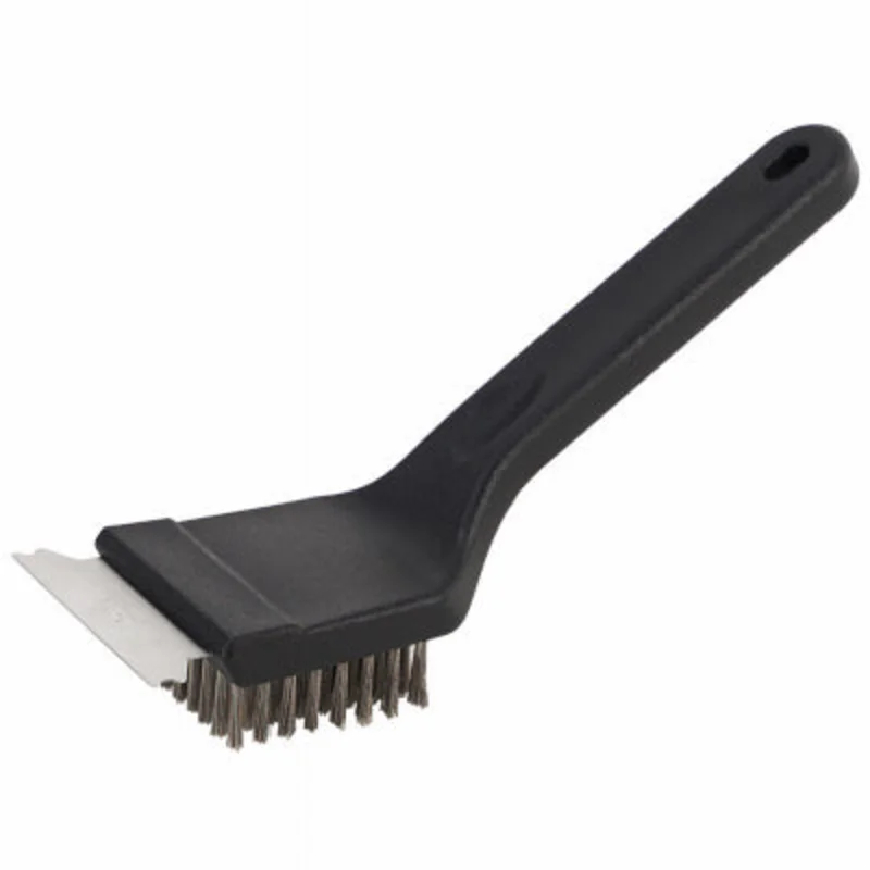 Mr. Bar-B-Q Grill Brush with Scraper Stainless Steel Bristles 8" Handle