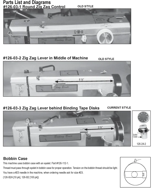National 126-544 Assembly, Stitch Control