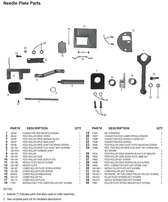 National 126-552 Rod, Control, Needle Bar Carrier