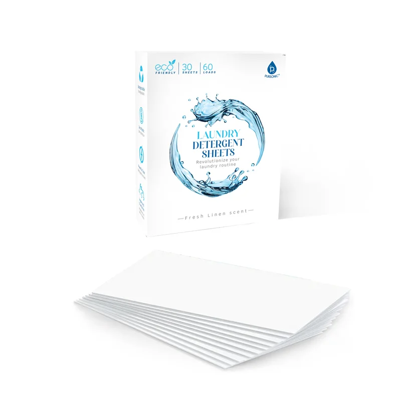 Natural Laundry Detergent Sheets, Eco Friendly Fresh Linen Scent