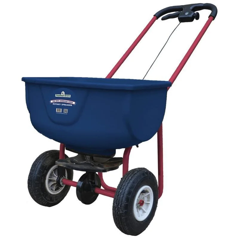 NEW AMERICAN LAWN ROTARY SPREADER RED/BLUE