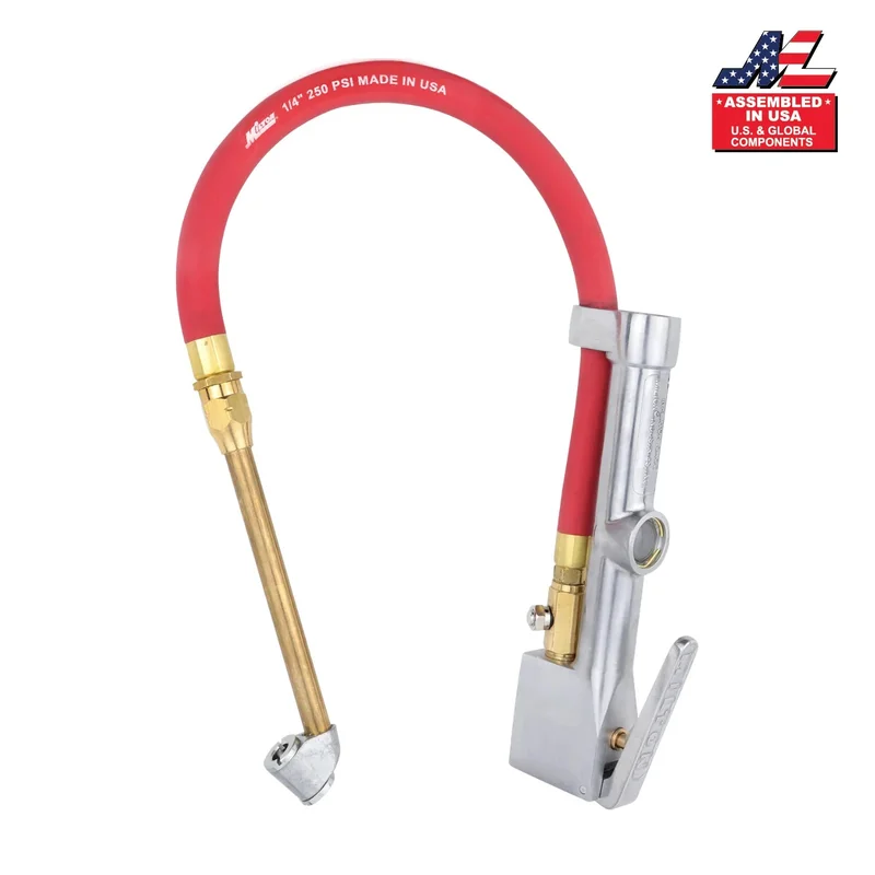 NEW & IMPROVED - Milton Tire Inflator Gauge with Dual Head Air Chuck 15 Air Hose 10-160 PSI