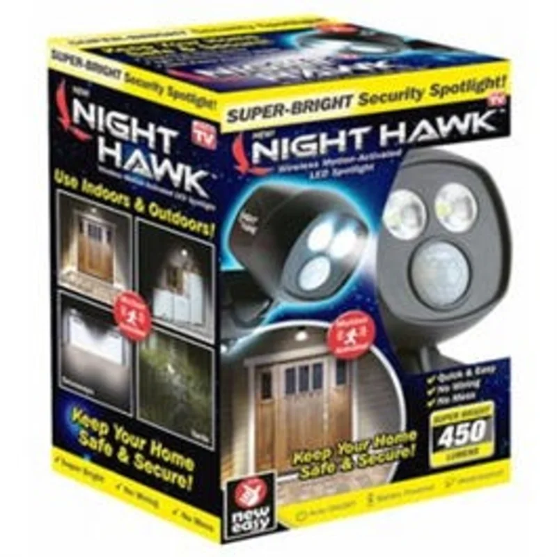 Night Hawk LED Motion Sensor Security Spotlight, 450 Lumens