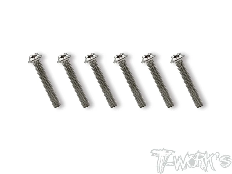 NSS-LU M3 Nickel Plated Steel UFO Head Left Thread Screw ( 6pcs.)
