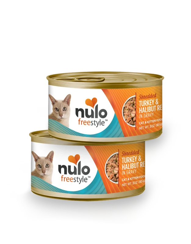 Nulo FreeStyle Shredded Turkey & Halibut Recipe in Gravy Cat & Kitten Food