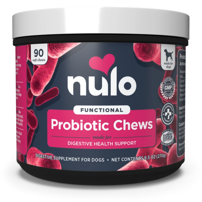 Nulo Functional Probiotic Digestive Health Support Soft Chew Supplement for Dogs