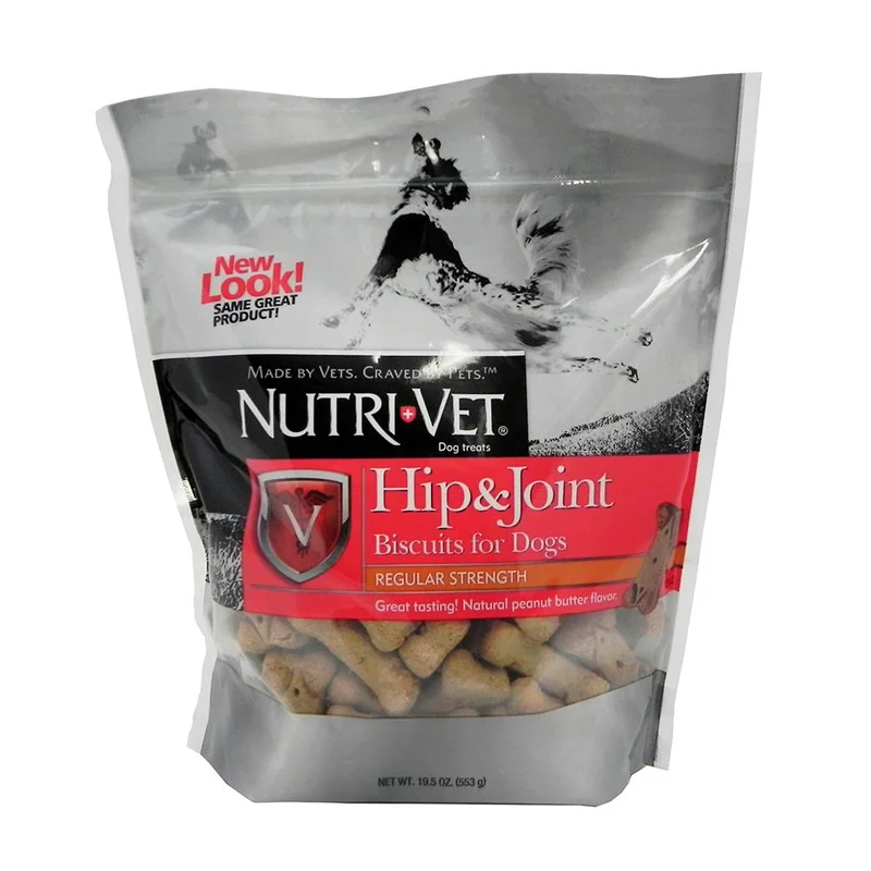 Nutri-Vet Large Dog Hip & Joint Peanut Butter Biscuit Dog Treats