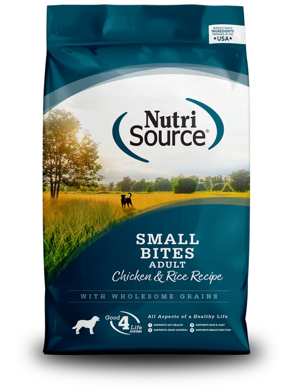 NutriSource Adult Small Bites Chicken & Rice Recipe Dry Dog Food