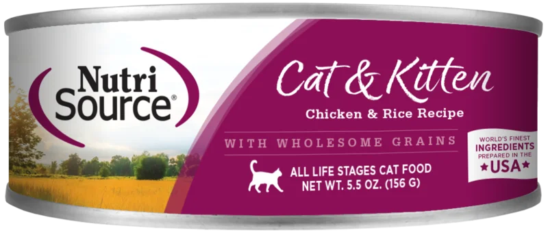 NutriSource Chicken & Rice Formula Healthy Wet Cat Food
