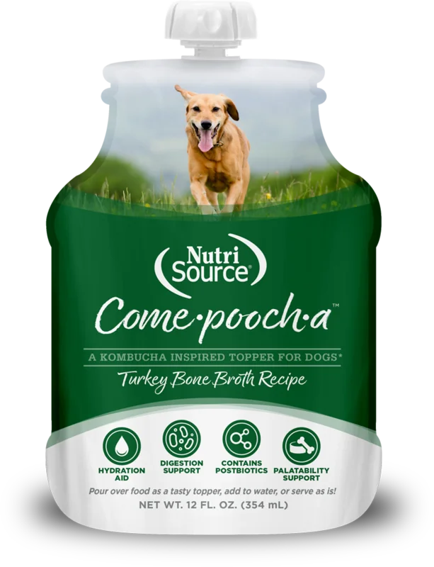 NutriSource Come-pooch-a Turkey Bone Broth for Dogs