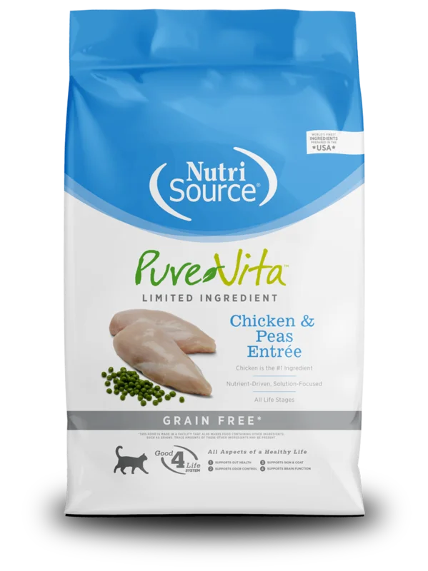 NutriSource PureVita Grain Free Chicken & Peas Entre Limited Ingredient Cat Food