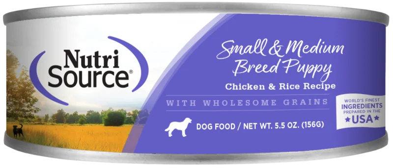 NutriSource Small & Medium Breed Puppy Formula Wet Puppy Food