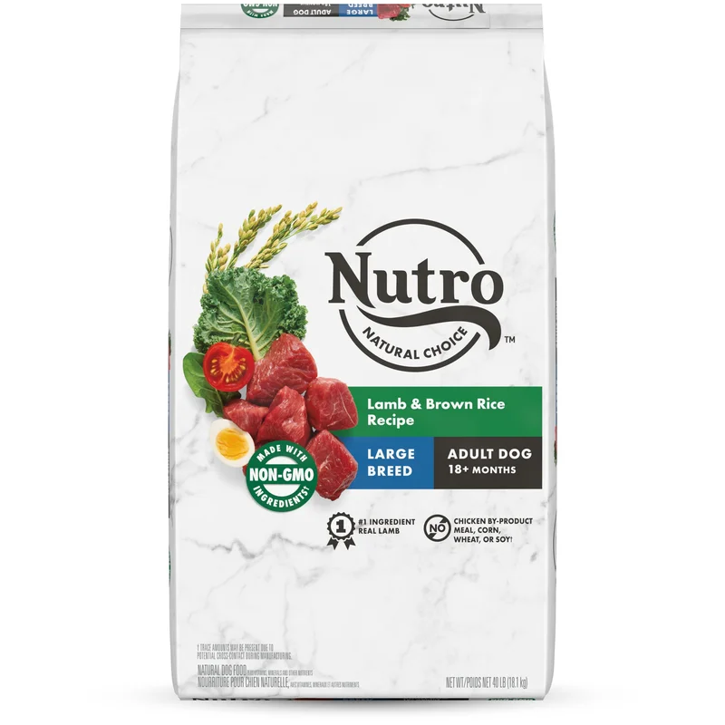 NUTRO NATURAL CHOICE Natural Dry Dog Food ADULT LARGE BREED LAMB & BROWN RICE RECIPE 30 lb. bag