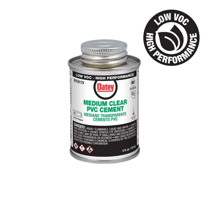 Oatey PVC Medium Bodied Fast Set Clear Cement