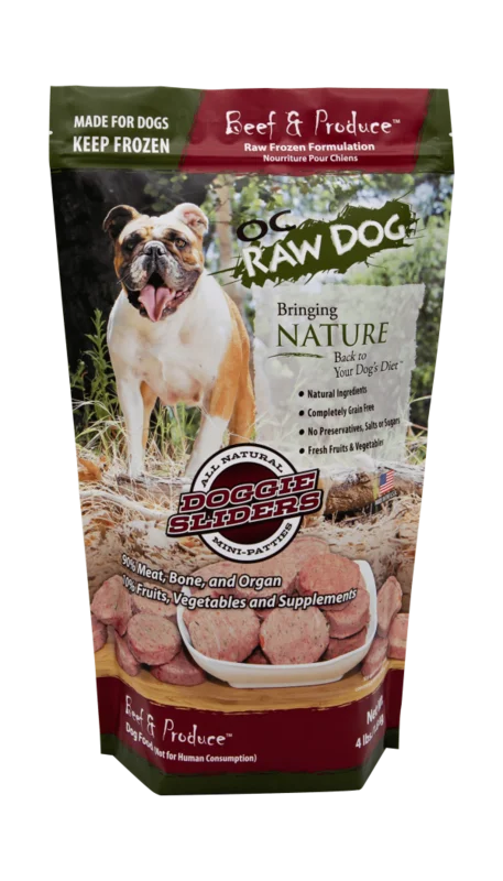OC Raw Dog Frozen Beef & Produce Sliders