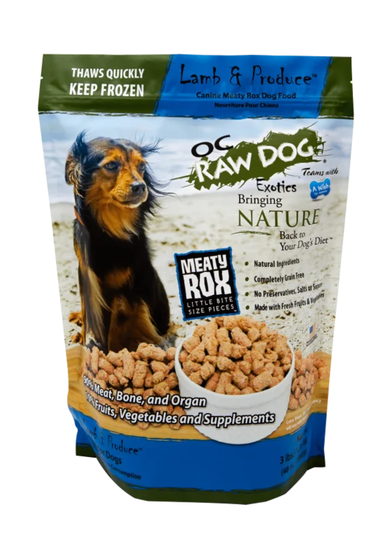 OC Raw Dog Frozen Lamb & Produce Meaty Rox