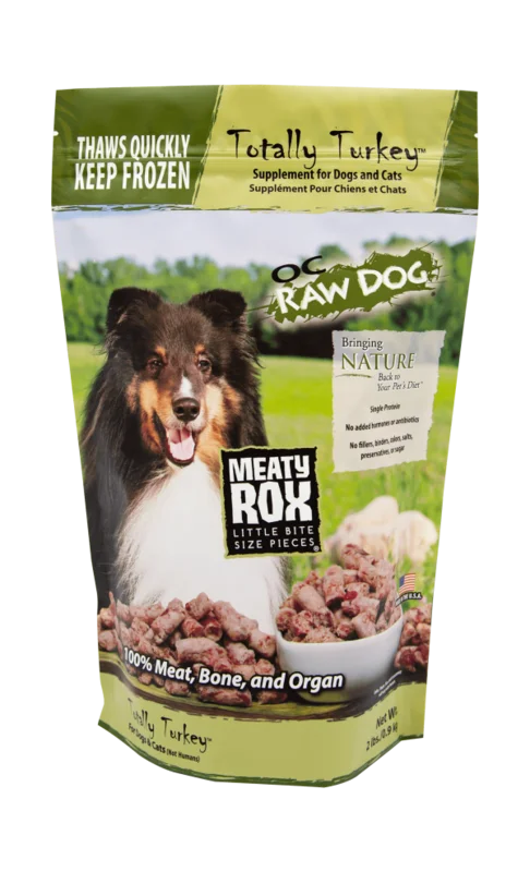 OC Raw Dog Frozen Totally Turkey Meaty Rox
