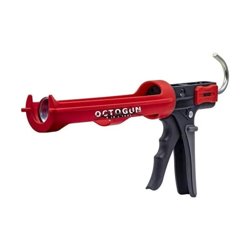 Octogun 208D Caulking Gun by Newborn, Drip-Free Lightweight with integrated Finishing Tool and Removal Tool