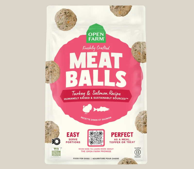 Open Farm Turkey & Salmon Freshly Crafted Meatballs for Dogs