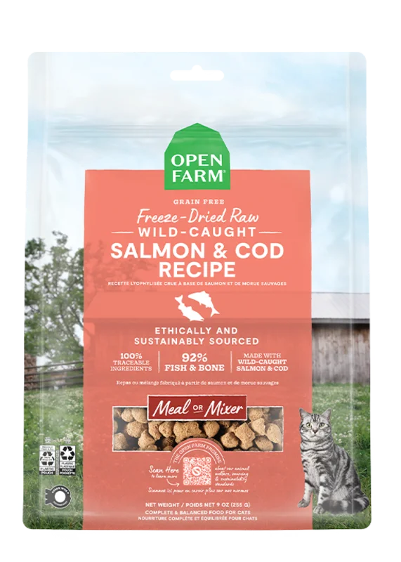 Open Farm Wild-Caught Salmon & Cod Freeze Dried Raw Cat Food