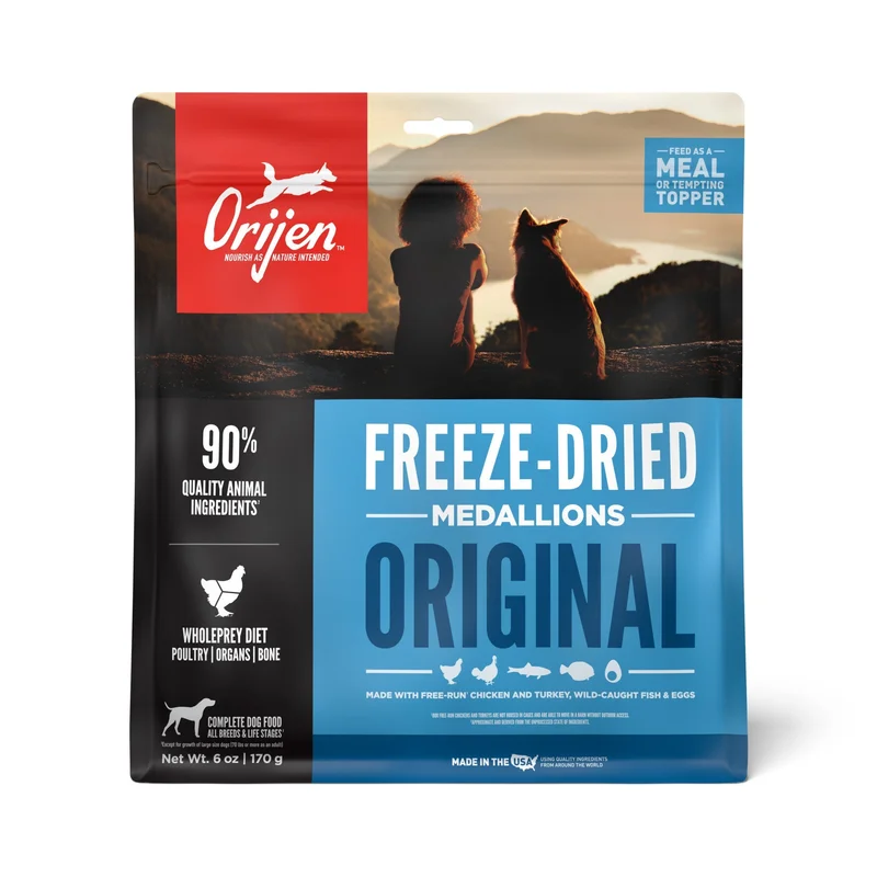 ORIJEN Original Freeze Dried Medallions Dry Dog Food and Topper