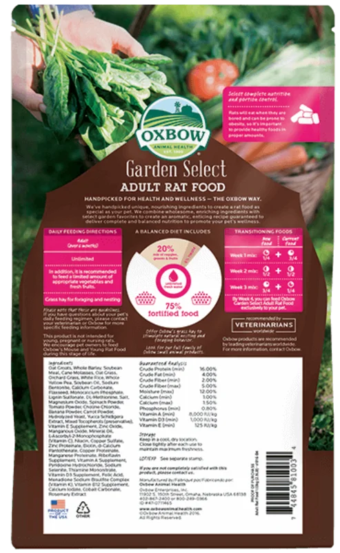 Oxbow Garden Select Adult Rat Food