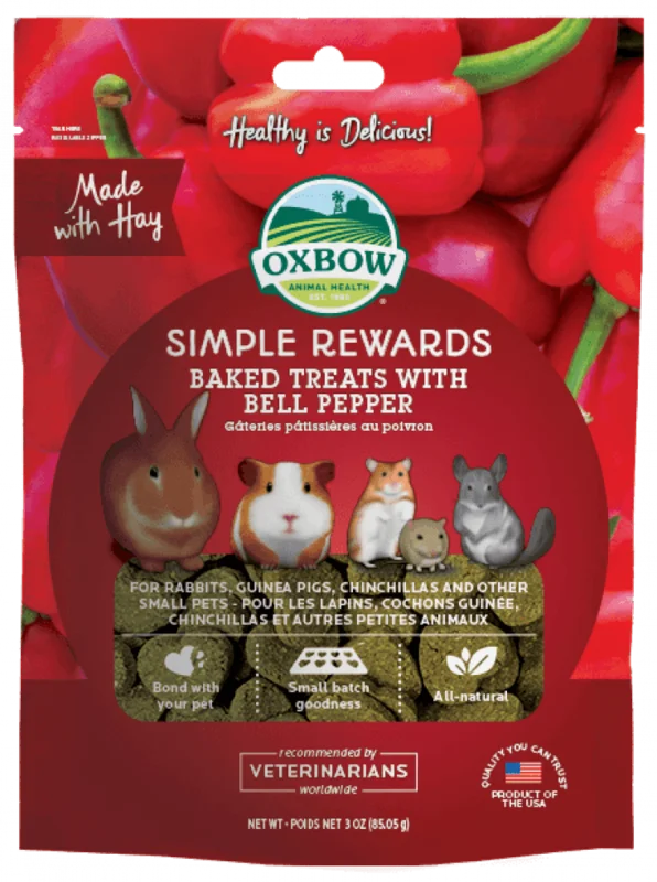 Oxbow Simple Rewards Baked Treats with Bell Pepper