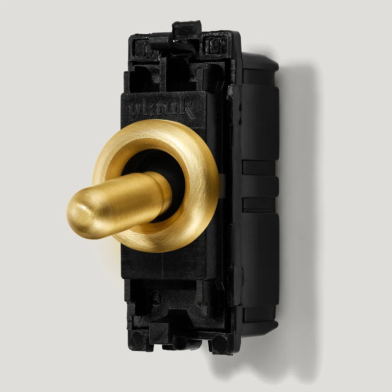 PALO Round Retractive Toggle Detail with Module - Brass