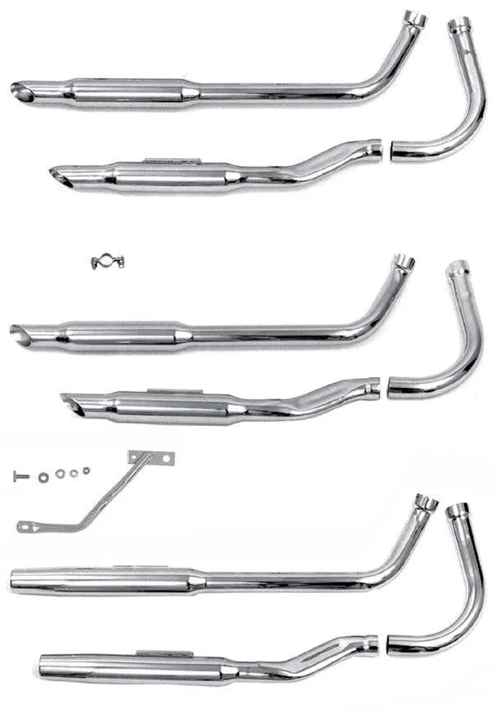 Panhead Shotgun S Pipe Sets For 1958 - 1964 Swingarm Frames