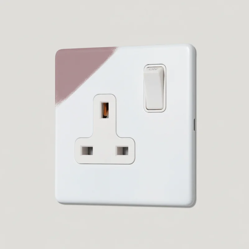 PARKER Paintable Single Plug Socket - White