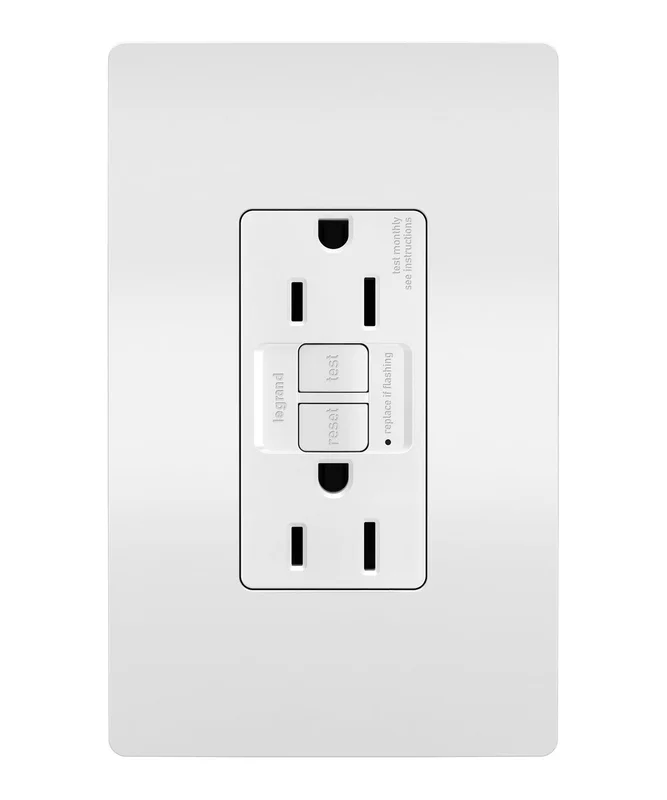 Pass & Seymour Spec Grade 15A Tamper Resistant Self Test GFCI Receptacle, White White