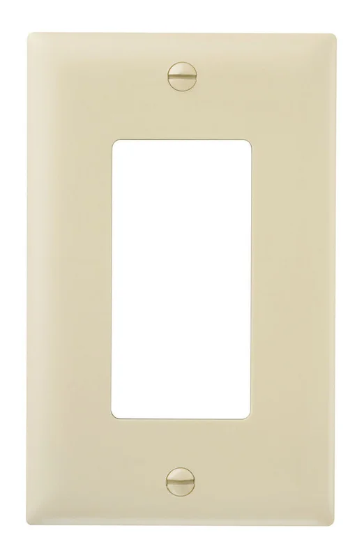 Pass & Seymour Thermoplastic One Gang Decorator Wall Plate, Ivory Ivory