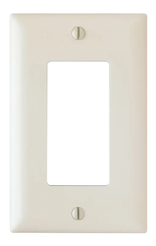 Pass & Seymour Thermoplastic One Gang Decorator Wall Plate, Light Almond Light Almond