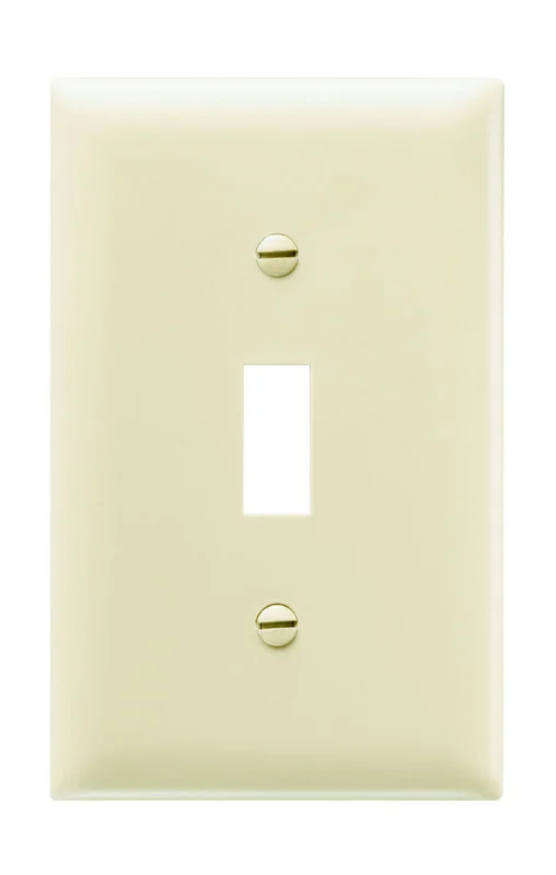Pass & Seymour Toggle Switch Openings, One Gang, Ivory Ivory