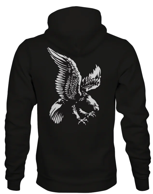 Paughco Eagle ZIP-UP Hoodie Black