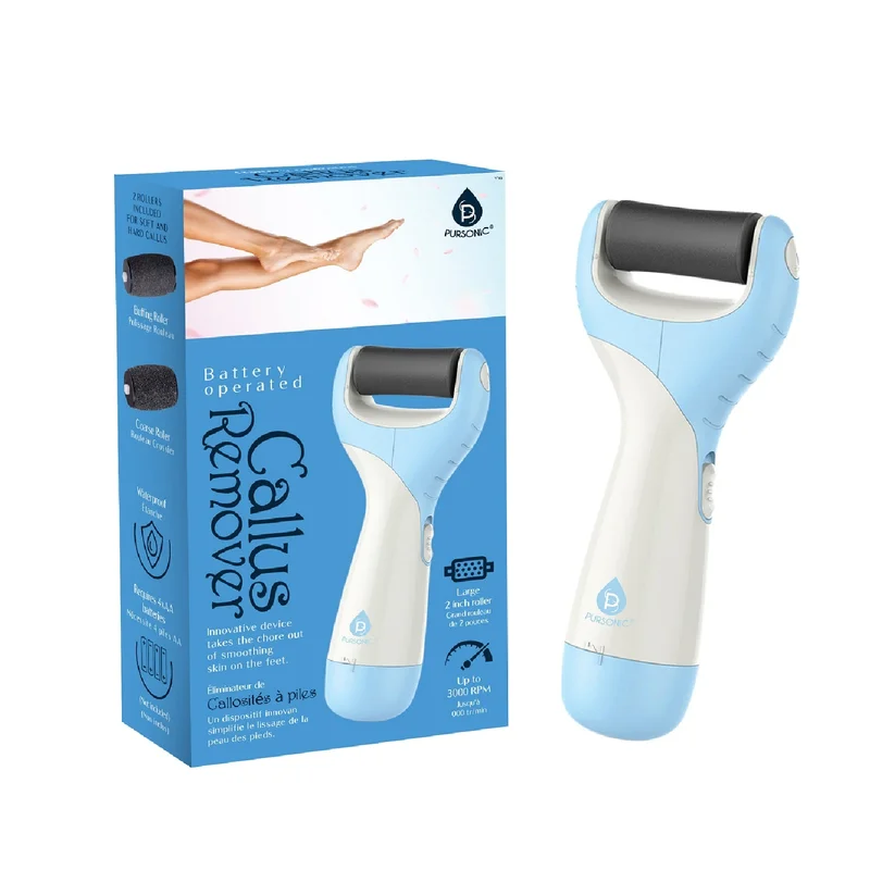 Pedi Perfect Foot File Battery Operated Callus Remover Tool BLUE