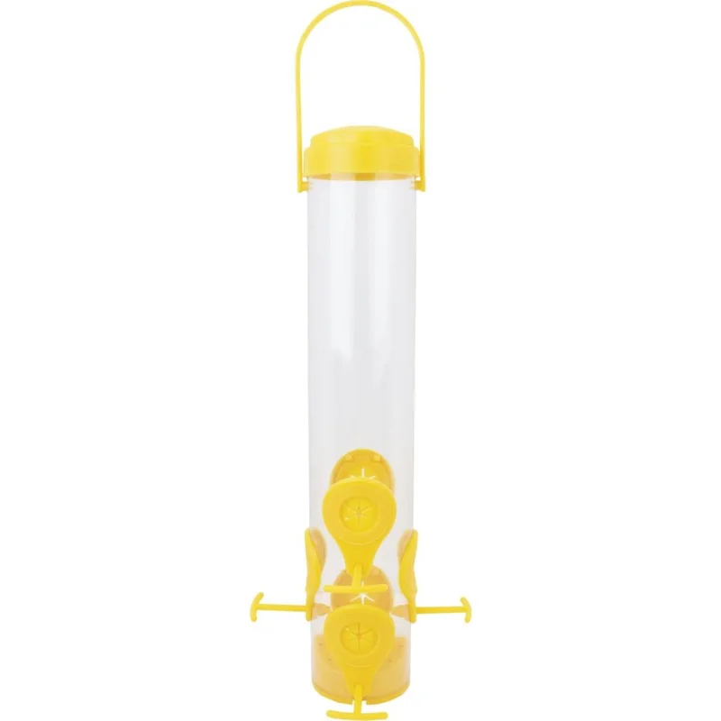 Perky-Pet Classic 14-1/2 In. 1.5 Lb. Capacity Yellow Nyjer Seed Finch Thistle Feeder