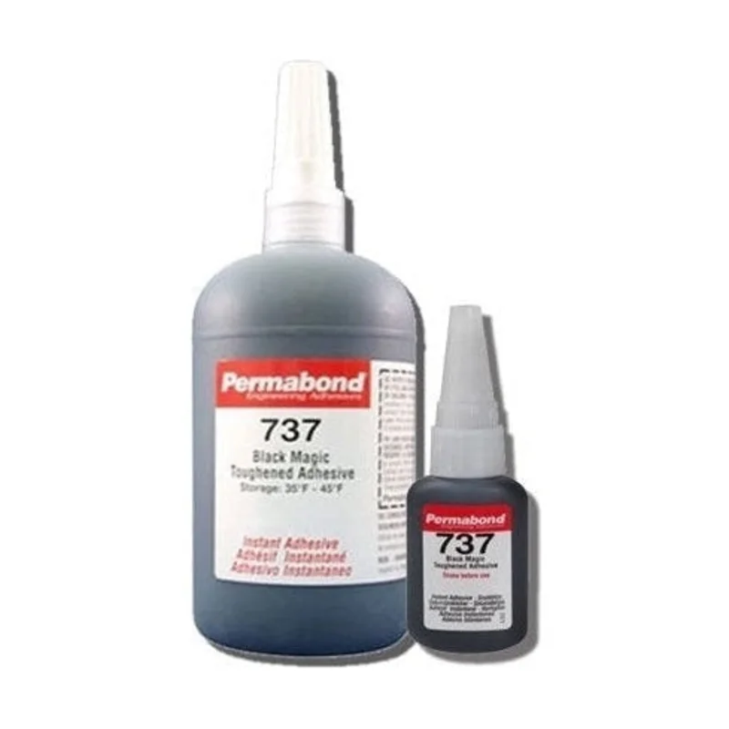 Permabond 737 Instant Adhesive-Black Magic Toughened & Flexible Temp-Resistant Gel-Gap Filling